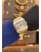 (LIKE NEW) 2023 CARTIER SANTOS DE CARTIER LARGE 18K 750 YELLOW GOLD REF 4072 WHITE ROMAN NUMERALS DIAL 39.8MM X 47.5MM AUTOMATIC WATCH
