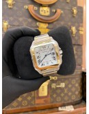 (LIKE NEW) 2023 CARTIER SANTOS DE CARTIER LARGE 18K 750 YELLOW GOLD REF 4072 WHITE ROMAN NUMERALS DIAL 39.8MM X 47.5MM AUTOMATIC WATCH