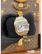 (LIKE NEW) 2023 CARTIER SANTOS DE CARTIER LARGE 18K 750 YELLOW GOLD REF 4072 WHITE ROMAN NUMERALS DIAL 39.8MM X 47.5MM AUTOMATIC WATCH