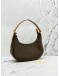 CELINE AVA SHOULDER BAG IN BROWN TRIOMPHE CANVAS WITH CALFSKIN LEATHER