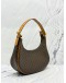 CELINE AVA SHOULDER BAG IN BROWN TRIOMPHE CANVAS WITH CALFSKIN LEATHER