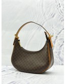 CELINE AVA SHOULDER BAG IN BROWN TRIOMPHE CANVAS WITH CALFSKIN LEATHER
