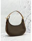 CELINE AVA SHOULDER BAG IN BROWN TRIOMPHE CANVAS WITH CALFSKIN LEATHER