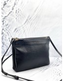 CELINE TRIO CROSSBODY BAG IN BLACK LAMBSKIN LEATHER 