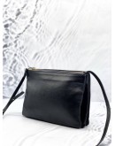 CELINE TRIO CROSSBODY BAG IN BLACK LAMBSKIN LEATHER 