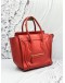 CELINE MICRO LUGGAGE TOP HANDLE BAG IN RED LEATHER