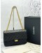 (LIKE NEW) CHANEL REISSUE 226 DOUBLE FLAP SHOULDER BAG IN BLACK AGED CALFSKIN LEATHER -FULL SET-
