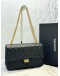 (LIKE NEW) CHANEL REISSUE 226 DOUBLE FLAP SHOULDER BAG IN BLACK AGED CALFSKIN LEATHER -FULL SET-