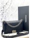 (LIKE NEW) CHANEL BOY MEDIUM SHOULDER BAG IN BLACK LAMBSKIN LEATHER -FULL SET-