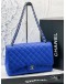 (LIKE NEW) CHANEL CLASSIC JUMBO SINGLE FLAP SHOULDER BAG IN ROYAL BLUE CAVIAR LEATHER -FULL SET-