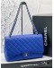 (LIKE NEW) CHANEL CLASSIC JUMBO SINGLE FLAP SHOULDER BAG IN ROYAL BLUE CAVIAR LEATHER -FULL SET-