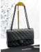 CHANEL MEDIUM CLASSIC DOUBLE FLAP SHOULDER BAG IN BLACK CAVIAR LEATHER