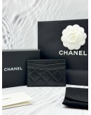 (LIKE NEW) 2025 CHANEL CLASSIC CARD HOLDER IN BLACK CAVIAR LEATHER -FULL SET-