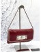 CHANEL 2.55 REISSUE EAST WEST FLAP SHOULDER BAG IN BURGUNDY LAMBSKIN LEATHER 