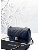 CHANEL CLASSIC MINI RETANGULAR FLAP BAG IN BLACK CAVIAR LEATHER -FULL SET-
