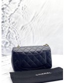 CHANEL CLASSIC MINI RETANGULAR FLAP BAG IN BLACK CAVIAR LEATHER -FULL SET-