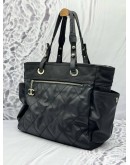 (CLEAR STOCK) CHANEL PARIS BIARRITZ TOTE BAG IN BLACK LEATHER WITH CANVAS