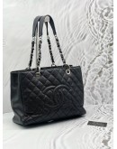 (CNY PROMO) CHANEL GST GRAND SHOPPING TOTE BAG IN BLACK CAVIAR LEATHER