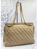 CHANEL COCO BALL TOTE SHOULDER BAG IN BEIGE LAMBSKIN LEATHER