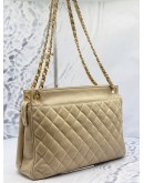 CHANEL COCO BALL TOTE SHOULDER BAG IN BEIGE LAMBSKIN LEATHER