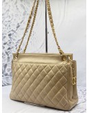 CHANEL COCO BALL TOTE SHOULDER BAG IN BEIGE LAMBSKIN LEATHER