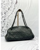 (CNY SALE) CHANEL SMALL MADEMOISELLE SHOULDER BAG IN OLIVE GREEN IRIDESCENT AGED CALFSKIN LEATHER 