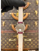 (LIKE NEW) 2023 CHOPARD HAPPY SPORT DIAMOND SOLID ROSE GOLD BEZEL REF 278509-6002 MOTHER OF PEARL DIAMOND DIAL 30MM QUARTZ WATCH -FULL SET-