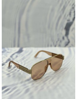 CHRISTIAN DIOR A3U SIGNATURE SUNGLASSES IN METALLIC PINK