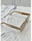 CHRISTIAN DIOR A3U SIGNATURE SUNGLASSES IN METALLIC PINK
