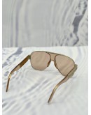CHRISTIAN DIOR A3U SIGNATURE SUNGLASSES IN METALLIC PINK