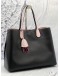 CHRISTIAN DIOR DIORADDICT TOTE SHOULDER BAG IN BLACK WITH LIGHT PINK CALFSKIN LEATHER