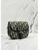 CHRISTIAN DIOR MICRO DIOR BOBBY CROSSBODY BAG IN BLUE DIOR OBLIQUE JACQUARD WITH CALFSKIN LEATHER