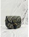 CHRISTIAN DIOR MICRO DIOR BOBBY CROSSBODY BAG IN BLUE DIOR OBLIQUE JACQUARD WITH CALFSKIN LEATHER