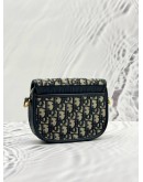 CHRISTIAN DIOR MICRO DIOR BOBBY CROSSBODY BAG IN BLUE DIOR OBLIQUE JACQUARD WITH CALFSKIN LEATHER