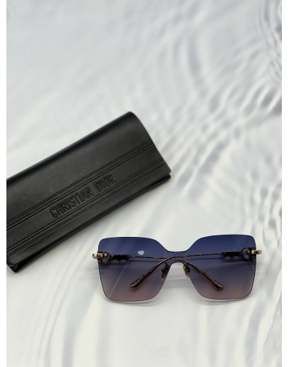 CHRISTIAN DIOR CD CHAIN SUNGLASSES IN BLUE GRADIENT