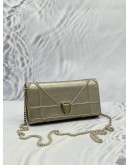 CHRISTIAN DIOR DIORAMA WALLET ON CHAIN IN GOLD LEATHER
