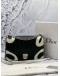 CHRISTIAN DIOR DIORAMA SHOULDER BAG IN BLACK AND WHITE LEATHER WITH PRINTED PATCHWORK -FULL SET-