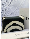 CHRISTIAN DIOR DIORAMA SHOULDER BAG IN BLACK AND WHITE LEATHER WITH PRINTED PATCHWORK -FULL SET-