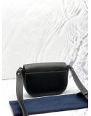 CHRISTIAN DIOR MINI SADDLE MESSENGER FLAP BAG IN BLACK GRAINED CALFSKIN LEATHER -FULL SET-