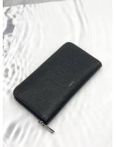 (LIKE NEW) CHRISTIAN DIOR ZIPPED LONG WALLET IN BLACK DIOR GRAVITY LEATHER