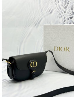 (LIKE NEW) CHRISTIAN DIOR BOBBY EAST-WEST CROSSBODY BAG IN BLACK GRAINED CALFSKIN LEATHER -FULL SET-