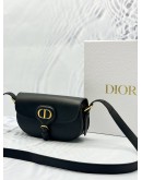 (LIKE NEW) CHRISTIAN DIOR BOBBY EAST-WEST CROSSBODY BAG IN BLACK GRAINED CALFSKIN LEATHER -FULL SET-