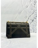 CHRISTIAN DIOR MEDIUM DIORAMA STUDDED FLAP SHOULDER BAG IN BLACK CALFSKIN LEATHER