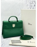 CHRISTIAN DIOR DIOREVER MINI TOP HANDLE BAG IN GREEN GRAINED CALFSKIN LEATHER -FULL SET-