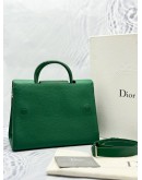 CHRISTIAN DIOR DIOREVER MINI TOP HANDLE BAG IN GREEN GRAINED CALFSKIN LEATHER -FULL SET-