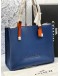 (BRAND NEW) COACH RELAY TOTE BAG IN BLUE WITH BROWN CALFSKIN LEATHER -FULL SET-