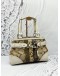 COACH HAMPTON HANDBAG IN BEIGE CC SIGNATURE CANVAS WITH WHITE LEATHER