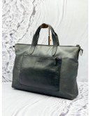COACH METROPOLITAN SOFT BRIEF BUSINESS BAG IN GREY WITH BLACK LEATHER