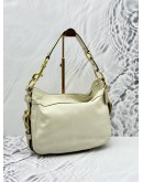 COACH HOBO SHOULDER BAG IN IVORY CALFSKIN LEATHER