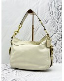 COACH HOBO SHOULDER BAG IN IVORY CALFSKIN LEATHER